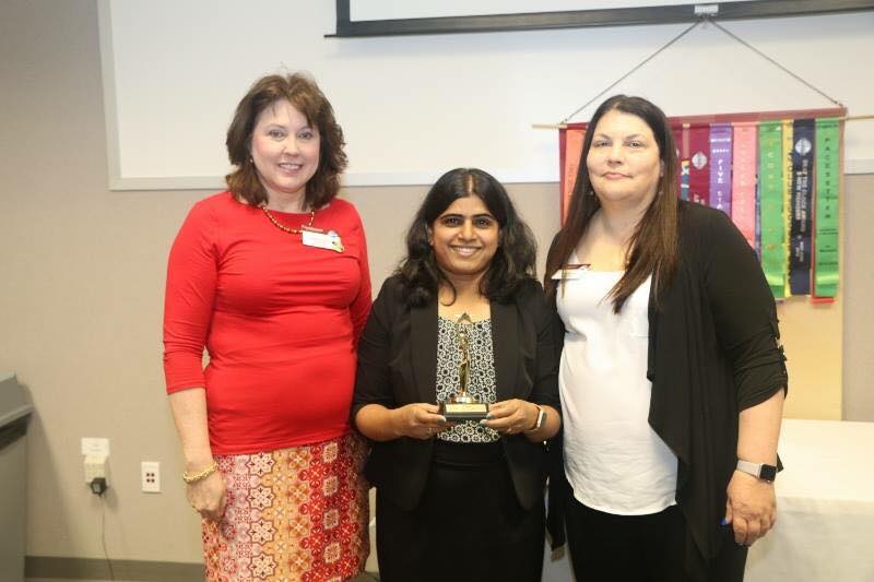 On-stage speaking moment during BELIEVE! speech