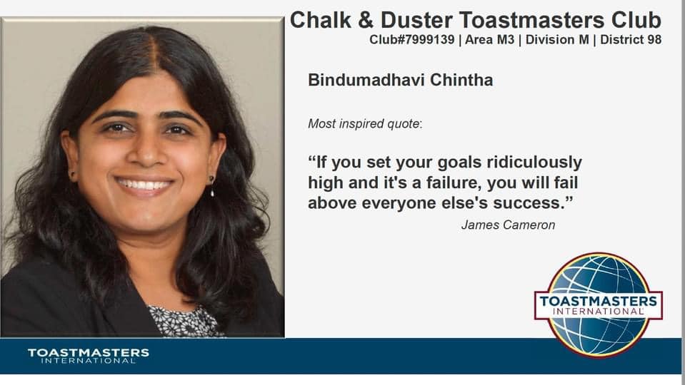 Chalk and Duster Toastmasters Charter Ceremony – District 98 leadership and members