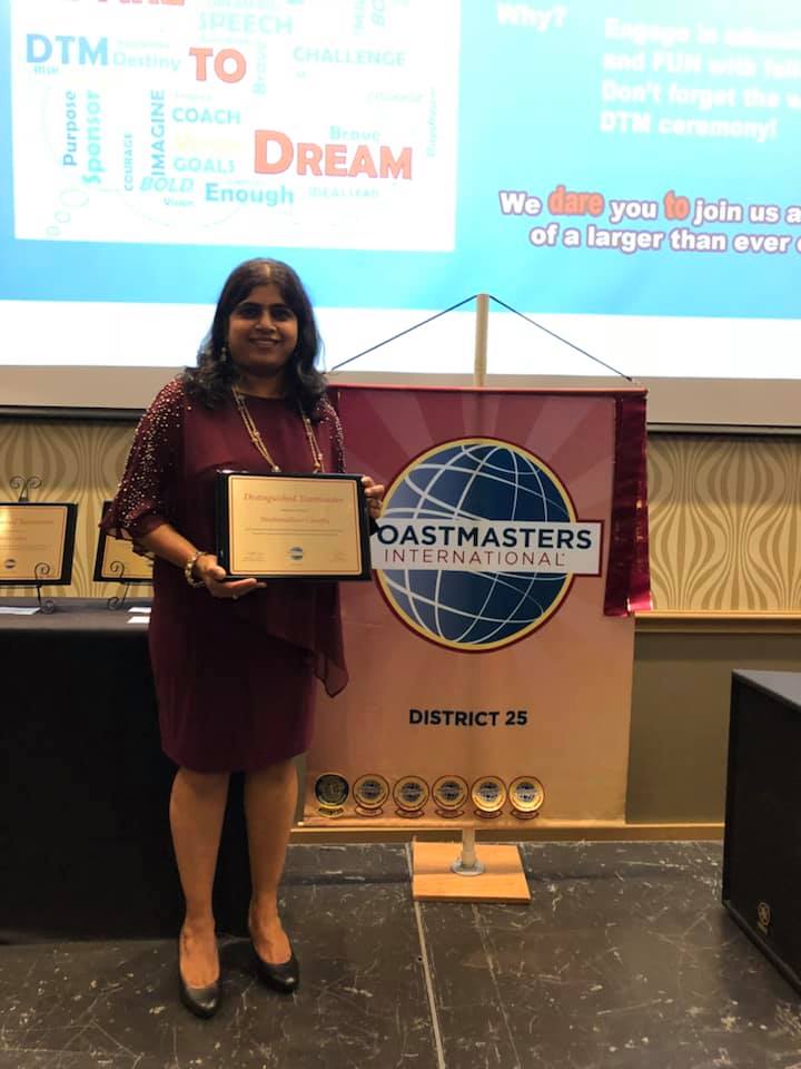Distinguished Toastmaster recognition moment
