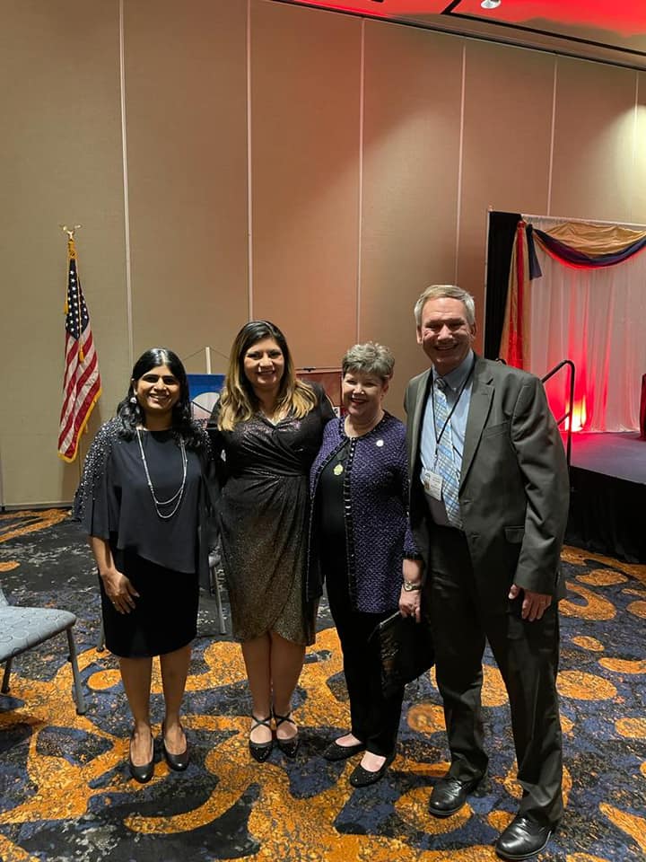 Dinner keynote moment with District 25 leaders and audience